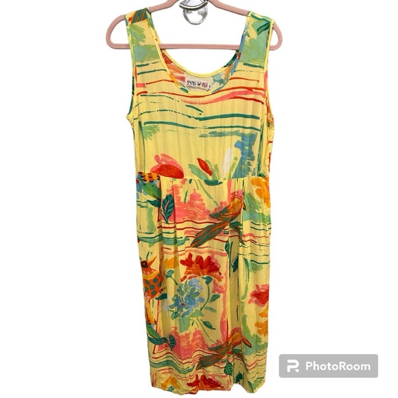 Jam’s World Yellow Midi Dress Size Medium GUC M0498 - Picture 1 of 12